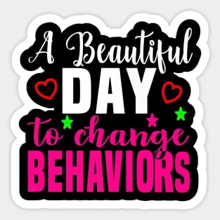 ABA therapy shirt Gift for Behavior Analyst BCBA RBT Premium Sticker